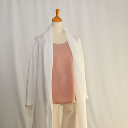 《受注制作》【S】【M】【L】ストンとタンクトップ（リネンピンクベージュ）_C19 6枚目の画像