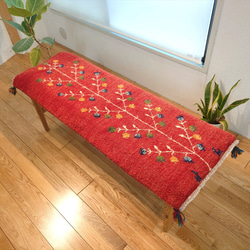 秋入荷】ペルシャ ギャッベ ミニランナー 120x40㎝ アイボリー 秋入荷】ペルシャ ギャッベ ミニランナー 120x40㎝ アイボリー