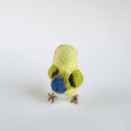 羊毛フェルト コザクラインコ シーグリーン 羊毛フェルト ひつじのはら