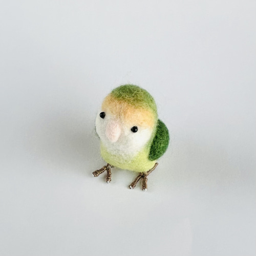 羊毛フェルト コザクラインコ シーグリーン 羊毛フェルト ひつじのはら