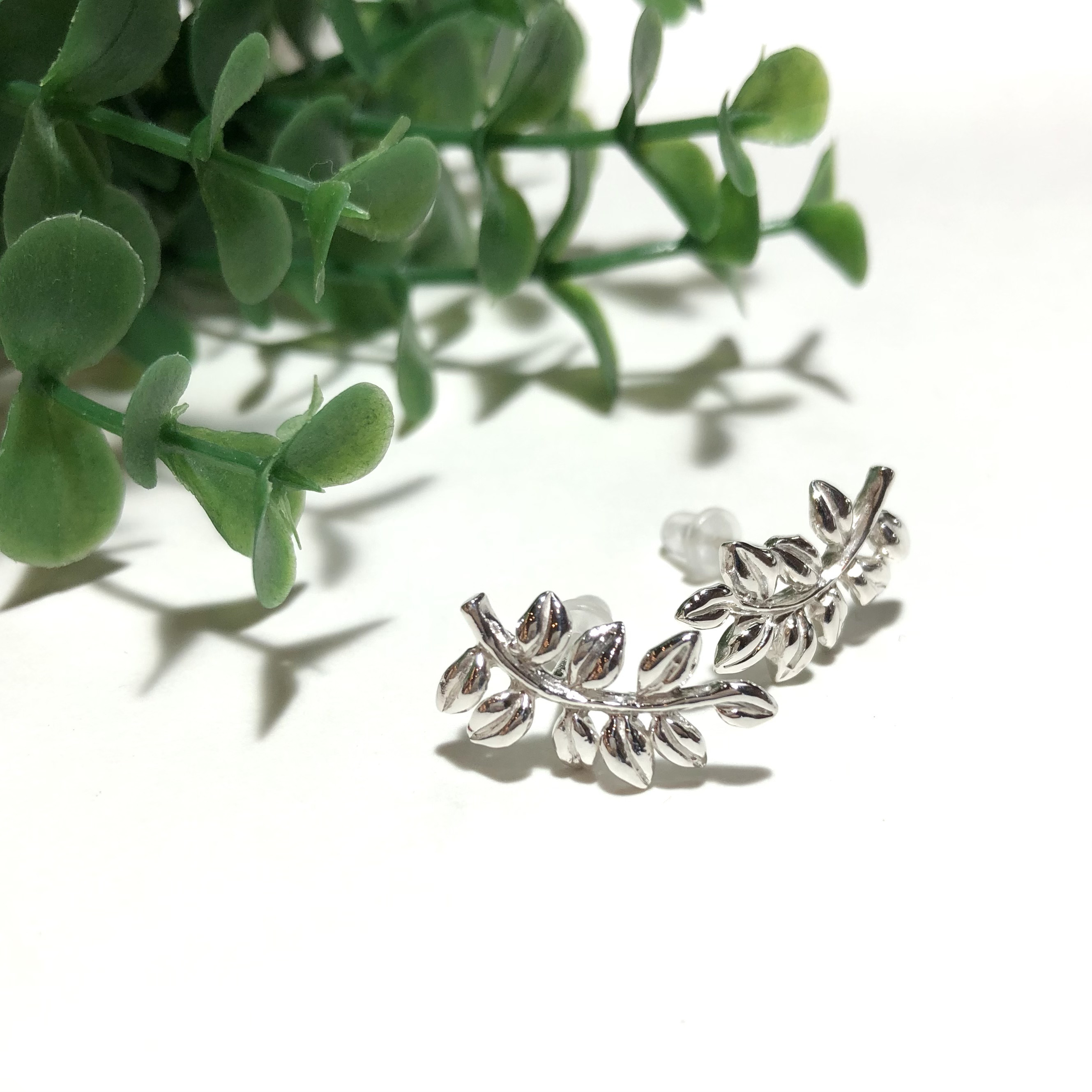 純銀製＊リーフピアス
