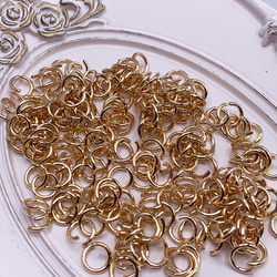 丸カン 8ｍｍ ゴールド KC金 200個 ジャンプリング 丸環 基礎パーツ 接続金具 金具 手芸 パーツ BD4154 4枚目の画像