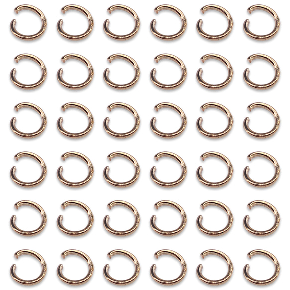 丸カン 8ｍｍ ゴールド KC金 200個 ジャンプリング 丸環 基礎パーツ 接続金具 金具 手芸 パーツ BD4154 2枚目の画像