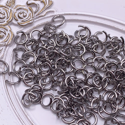 丸カン 8ｍｍ シルバー 200個 ジャンプリング 丸環 マルカン 金具 基礎パーツ 接続金具 パーツ BD4155 4枚目の画像