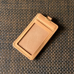 【2面+鍵ﾎﾟｹｯﾄDｶﾝ・生成り・初期手入済】IDカードケース CC2k-30ki_init パスケース 250304 3枚目の画像