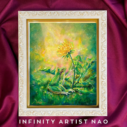 蛙 カエル 原画 アート 絵画 画家 インテリア ハンドメイド イラスト 緑 蛙 カエル 原画 アート 絵画 画家 インテリア ハンドメイド