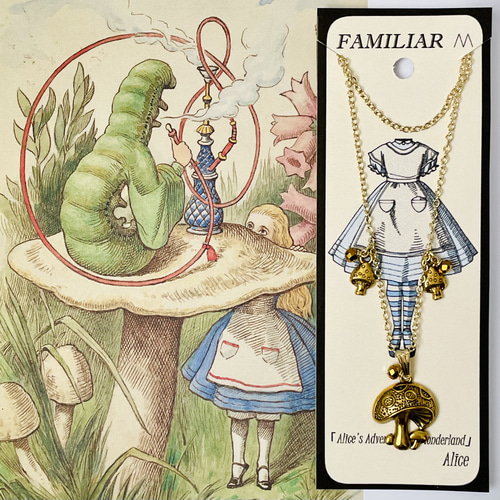 不思議の国のアリス♥️きのこ&トランプ 不思議の国のアリス」【きのこ】ネックレス ネックレス・ペンダント