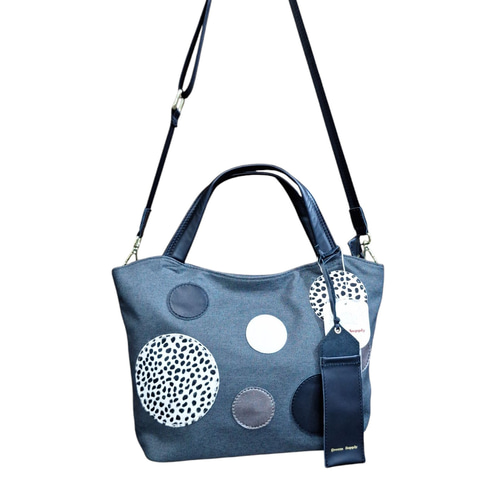 ◇Gream Supply◇グリームサプライ◇革付属丸型パッチ2wayトートバッグ