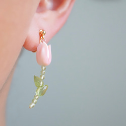 14Kgf美しい天然石ピアス 春の新色リップ(^^)