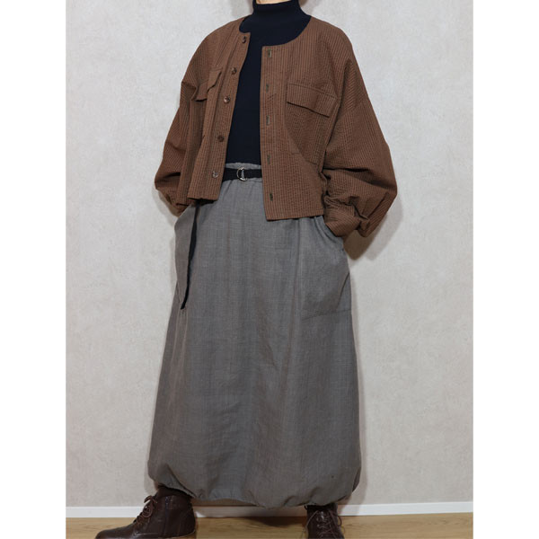 受注制作商品/裾ゴムスカート/墨染布/裏地なし/5号～17号サイズ展開/（SK-0509a)) 14,585円