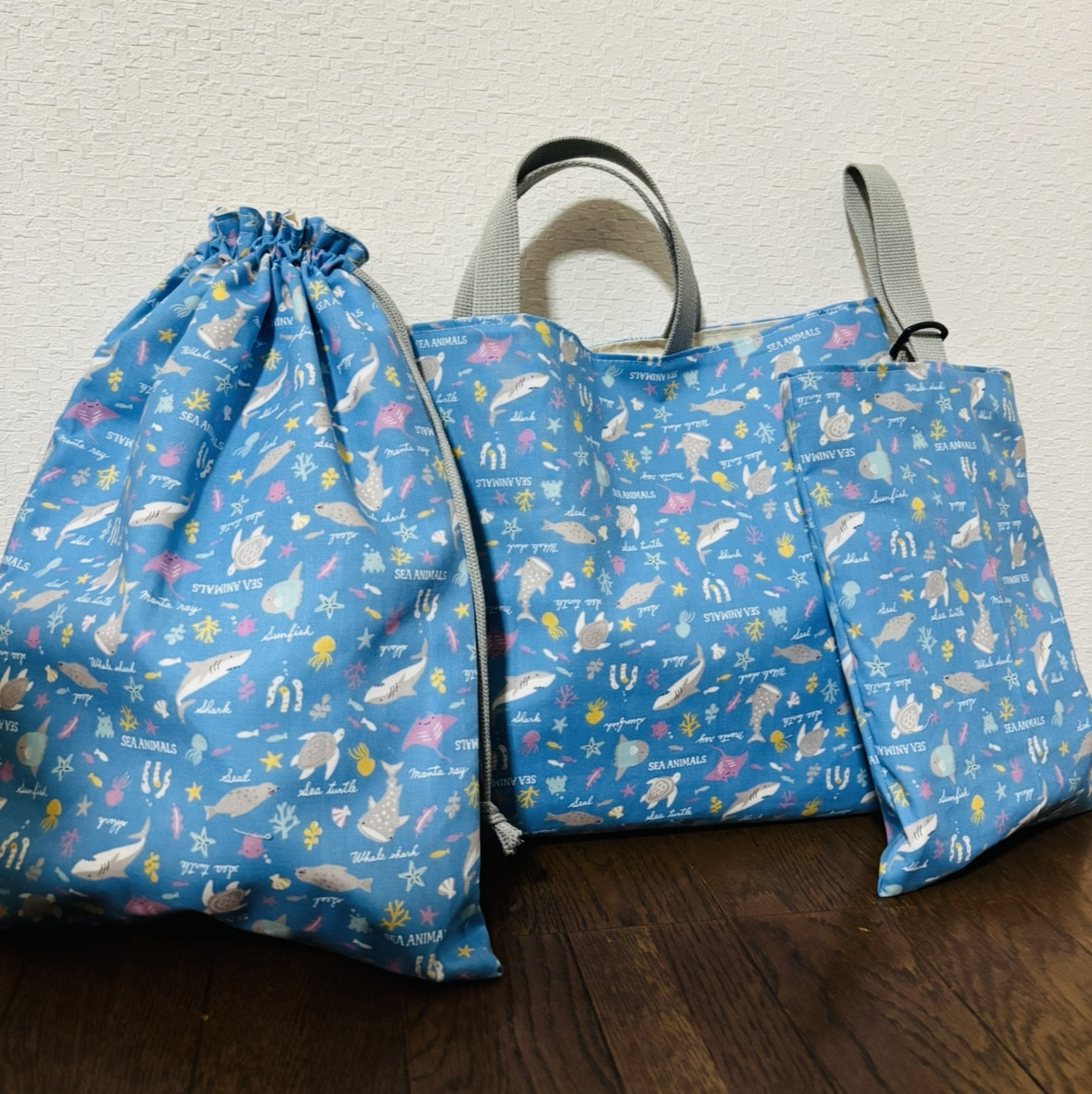 【再販】★入園、入学★レッスンバッグ、お着替え袋、シューズ袋セット　DB