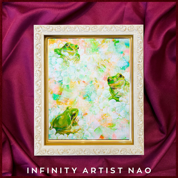 ◉一点物・再販不可】【カエル】P3 かえる カエル 蛙 絵画 玄関