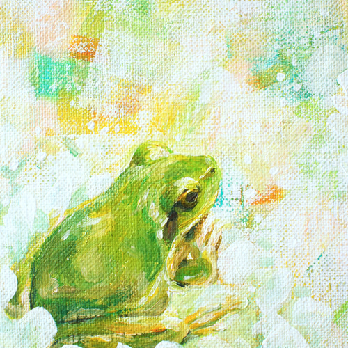 ◉一点物・再販不可】【カエル】P3 かえる カエル 蛙 絵画 玄関