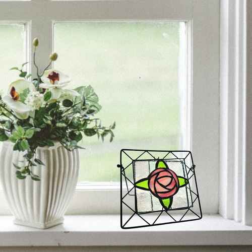 プチステンドグラス 薔薇