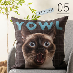 Purr Purr パーパー ネコ柄 クッションカバー キャット チェック 45×45cm pur-cushion 6枚目の画像