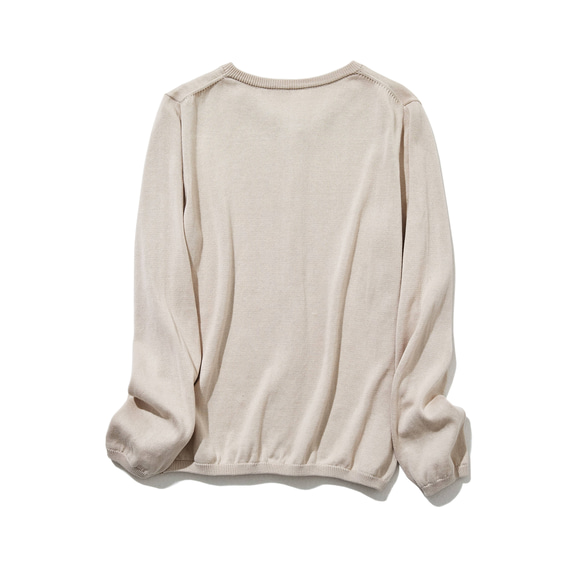 ★サンプルセール　1点のみ★2000円オフ★シンプルデザイン綿カーディガン長袖　ベージュ230301-1（060） 8枚目の画像