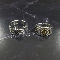 大特価オープン価格　silver925 真鍮　メキシカンリング　セット　メンズ　指輪　フリーサイズ　 2枚目の画像