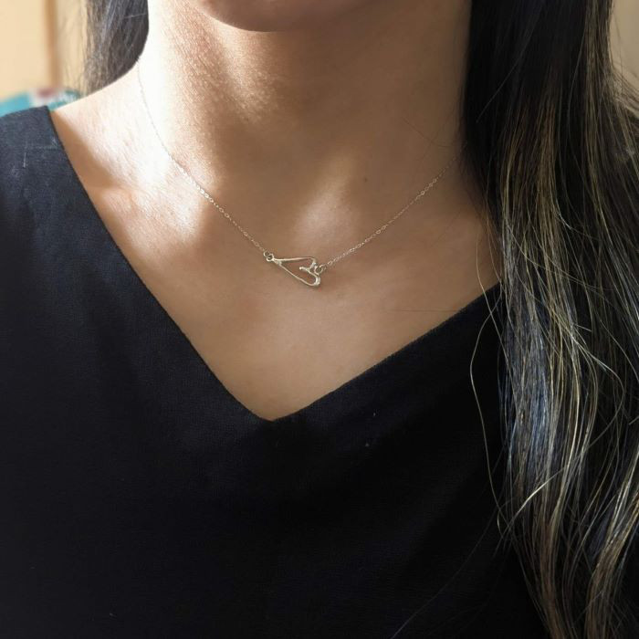 ＊ハートの雲＊　フワフワ可愛いハートモチーフのネックレス（シルバー）