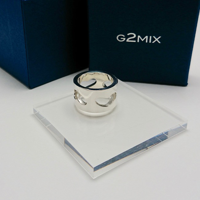 【G2MIX】Silver925 ハートホール フラットリング