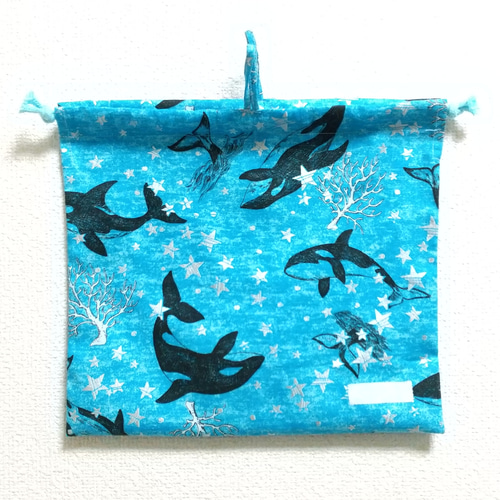 ☆ラスト1セット☆ 120cm シャチ（アクアブルー）キッズエプロン