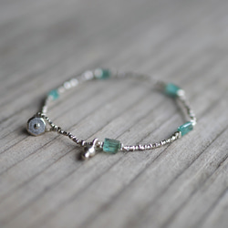 -Emerald- silver bracelet 1枚目の画像