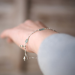 -Emerald- silver bracelet 5枚目の画像