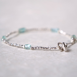 -Emerald- silver bracelet 3枚目の画像
