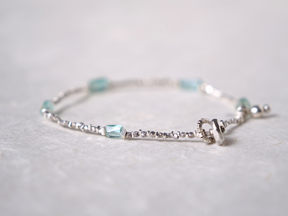 -Emerald- silver bracelet 3枚目の画像