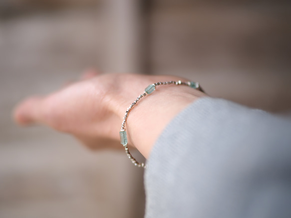 -Emerald- silver bracelet 6枚目の画像