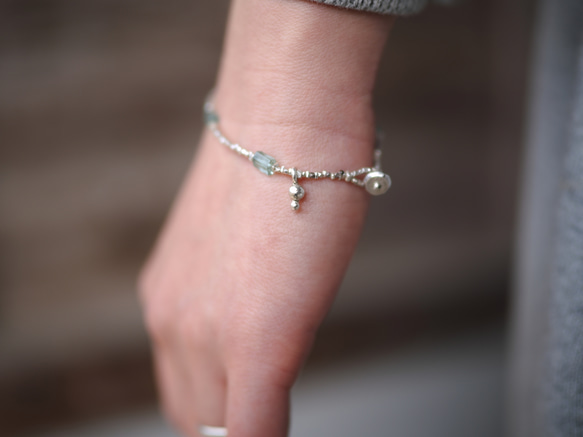 -Emerald- silver bracelet 7枚目の画像