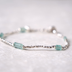 -Emerald- silver bracelet 2枚目の画像
