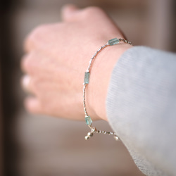 -Emerald- silver bracelet 8枚目の画像