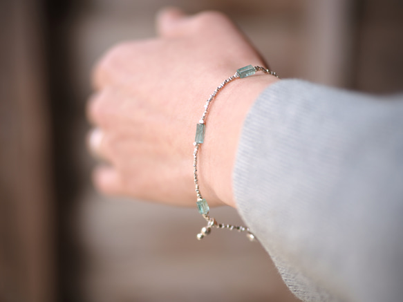-Emerald- silver bracelet 8枚目の画像
