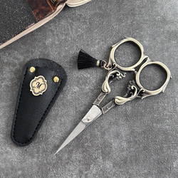 イニシャル入りヴィンテージデザイン糸切ハサミ＆ケース 13枚目の画像