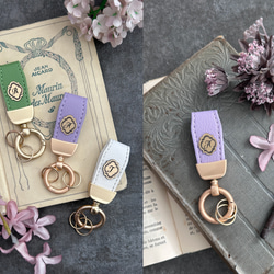 イニシャル入りレザーキーホルダーMINI 12枚目の画像