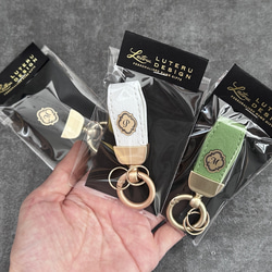 イニシャル入りレザーキーホルダーMINI 11枚目の画像