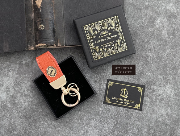 イニシャル入りレザーキーホルダーMINI 5枚目の画像