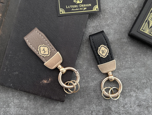 イニシャル入りレザーキーホルダーMINI 10枚目の画像