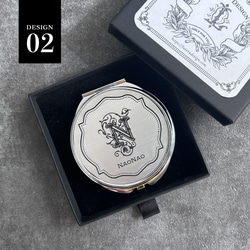 【イニシャル＆名入れ】コンパクトミラー 7枚目の画像