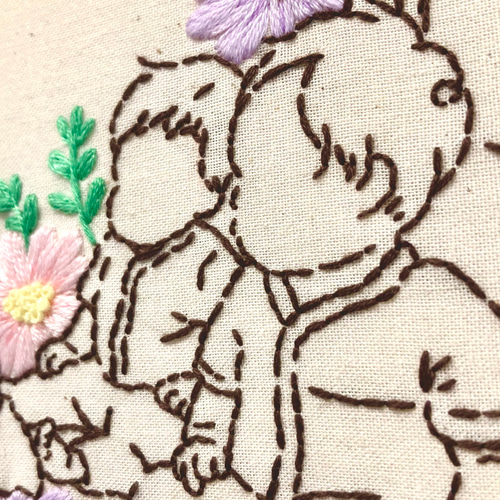 写真から作る にがおえ刺繍ボード【花刺繍：ガーベラ】 その他