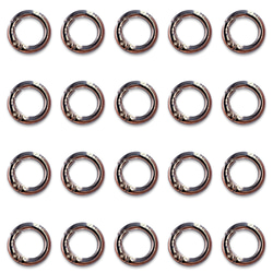 カラビナ 丸 シルバー 20ｍｍ 20個 サークル リング 金具 キーリング キーホルダー ナスカン  BD4180 2枚目の画像