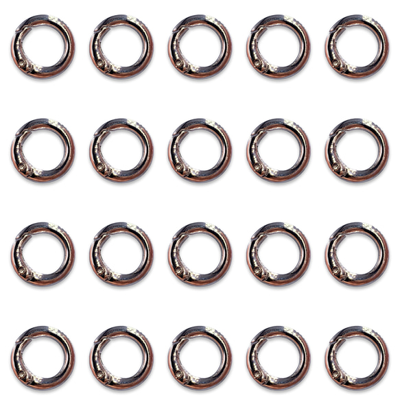 カラビナ 丸 シルバー 20ｍｍ 20個 サークル リング 金具 キーリング キーホルダー ナスカン  BD4180 2枚目の画像