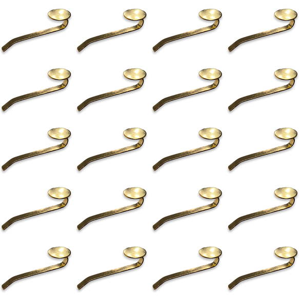 ポニーフック パーツ ゴールド 50個 丸皿 10mm 台座付き 差し込み式 ピン アクセサリー パーツ BD4191 2枚目の画像