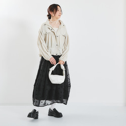 下半身のお悩みを解決♪ロングシーズン着回せる ドットシアーバルーンスカート 25032 14枚目の画像