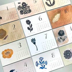 再販2【2026年版】ちょっと大人の卓上カレンダー/北欧柄(定番) 〜水彩で描く北欧の12ヶ月〜 2枚目の画像