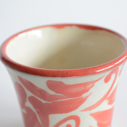 やちむん 幸陶器】赤唐草 (あかからくさ) 柄 フリーカップ マグカップ