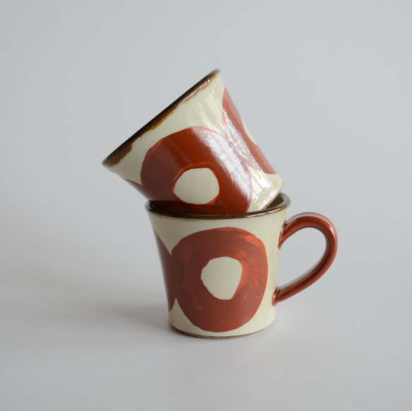 やちむん 幸陶器】赤まる マグカップ マグカップ いち商店 通販