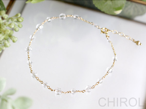 クォーツ クリスタル (カット) ブレスレット/ 14kgf