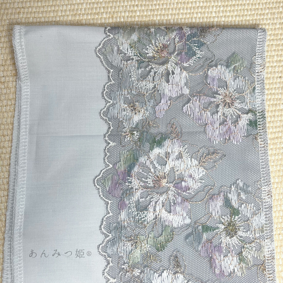 洗える刺繍半衿　銀灰色（ぎんかいしょく）【ラスト】 13枚目の画像