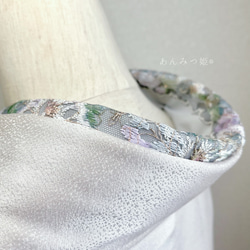 洗える刺繍半衿　銀灰色（ぎんかいしょく）【ラスト】 9枚目の画像